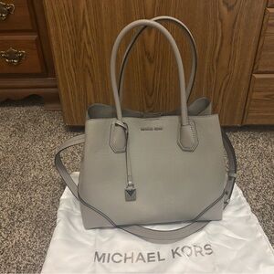 Michael Kors Gray Leather Purse